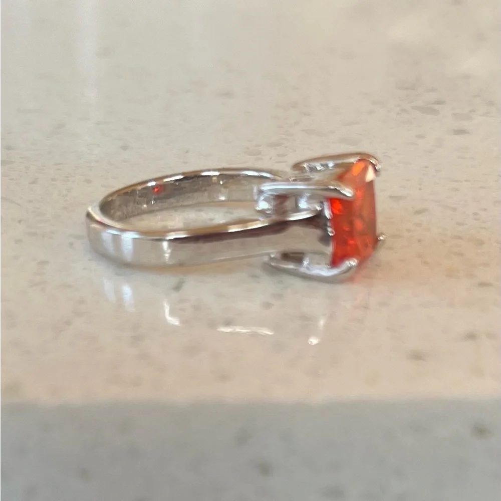 Girls Garnet January Birthstone Solitaire Ring - Size 3